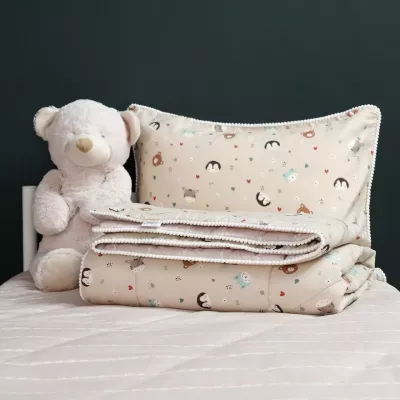 Комплект с одеялом детский Sofi De Marko "Зверята", 1.5 спальный