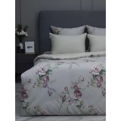 Комплект постельного белья KAZANOV.A Cotton "Мери" (мокко жемчуг), семейный