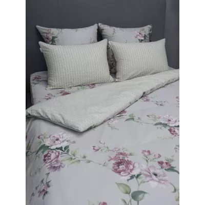 Комплект постельного белья KAZANOV.A Cotton "Мери" (мокко жемчуг), семейный