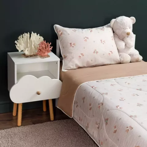 Комплект с одеялом детский Sofi De Marko "Паддингтон" (лиловый), 1.5 спальный