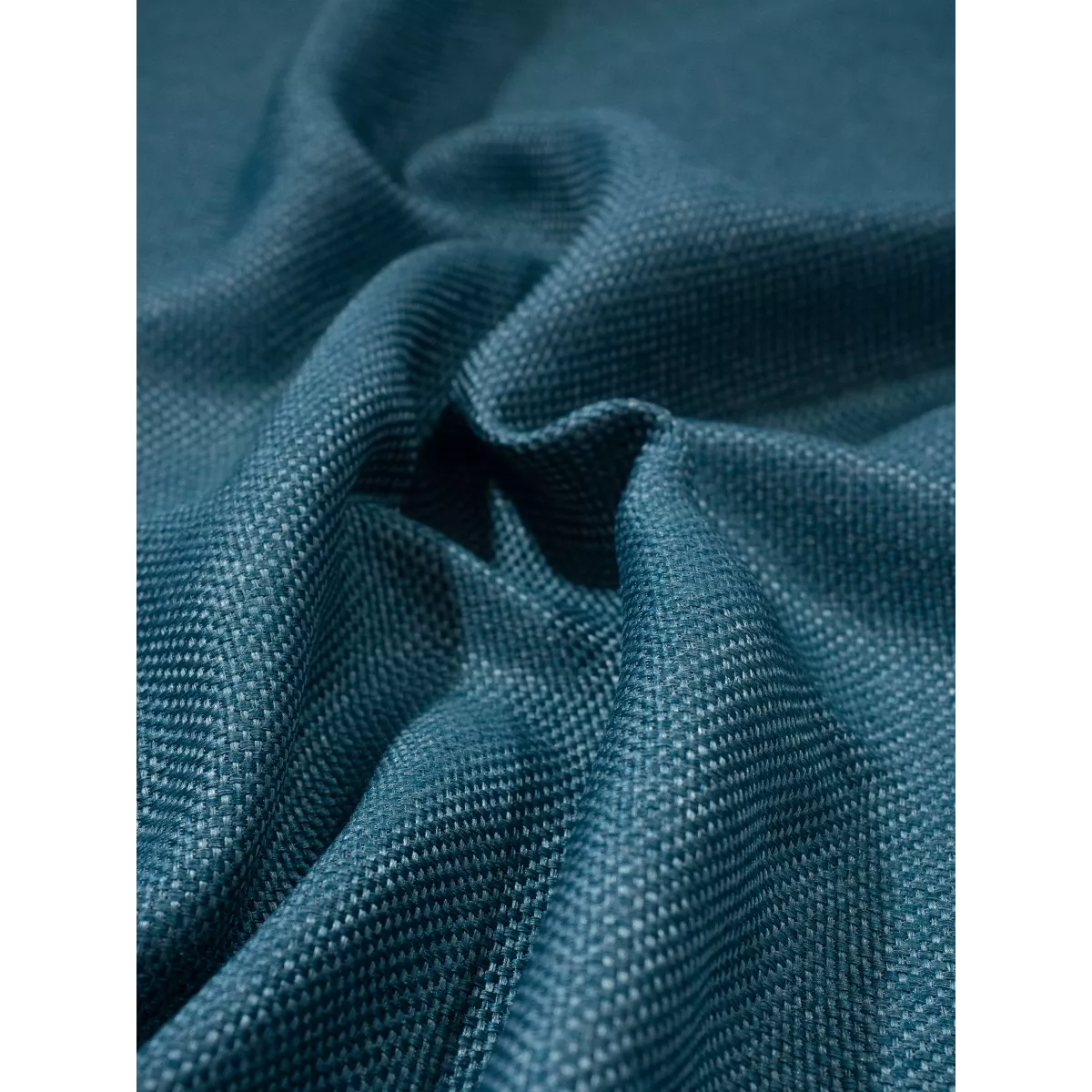 Шторы интерьерные на шторной ленте с подхватами DonCotton "Рогожка" бирюза