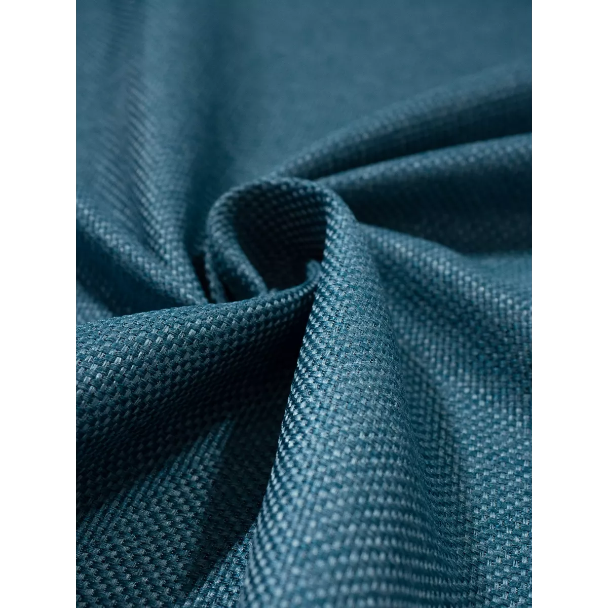 Шторы интерьерные на шторной ленте с подхватами DonCotton "Рогожка" бирюза