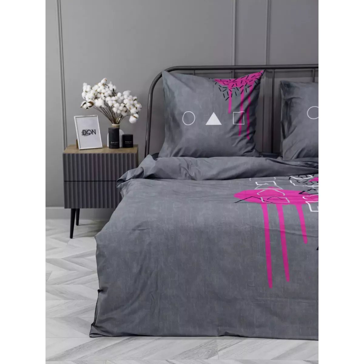 Комплект постельного белья Волшебная ночь Игра в кальмара "Gift" (сатин), евро