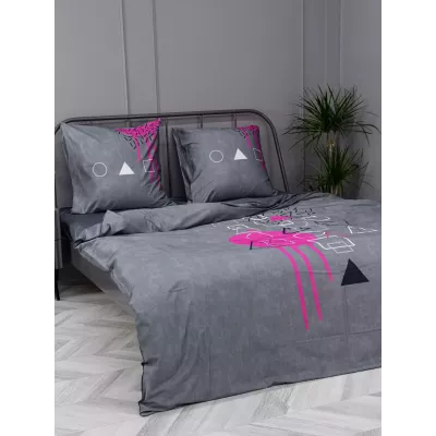 Комплект постельного белья Волшебная ночь Игра в кальмара "Gift" (сатин), евро