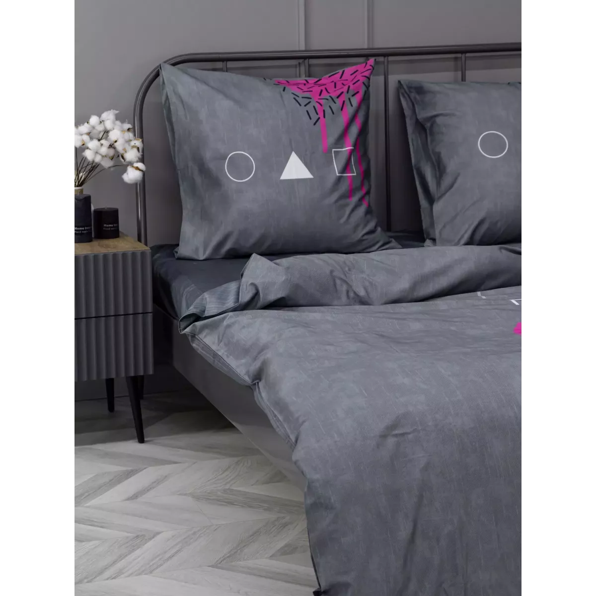 Комплект постельного белья Волшебная ночь Игра в кальмара "Gift" (сатин), евро