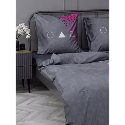 Комплект постельного белья Волшебная ночь Игра в кальмара "Gift" (сатин), евро