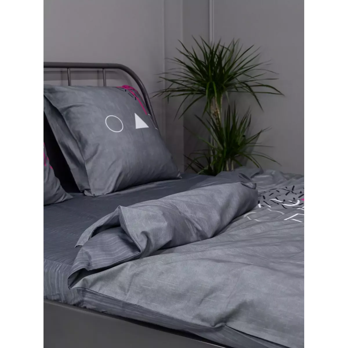 Комплект постельного белья Волшебная ночь Игра в кальмара "Gift" (сатин), евро