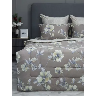 Комплект с одеялом KAZANOV.A Cotton “Саманта” (капучино), евро