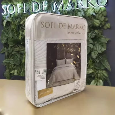 Покрывало Sofi de Marko велюр “Ноэль” (крем), 240х260 евро