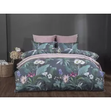 Комплект с одеялом KAZANOV.A “Кендис” индиго пыльная роза (египетский хлопок-велюр), евро