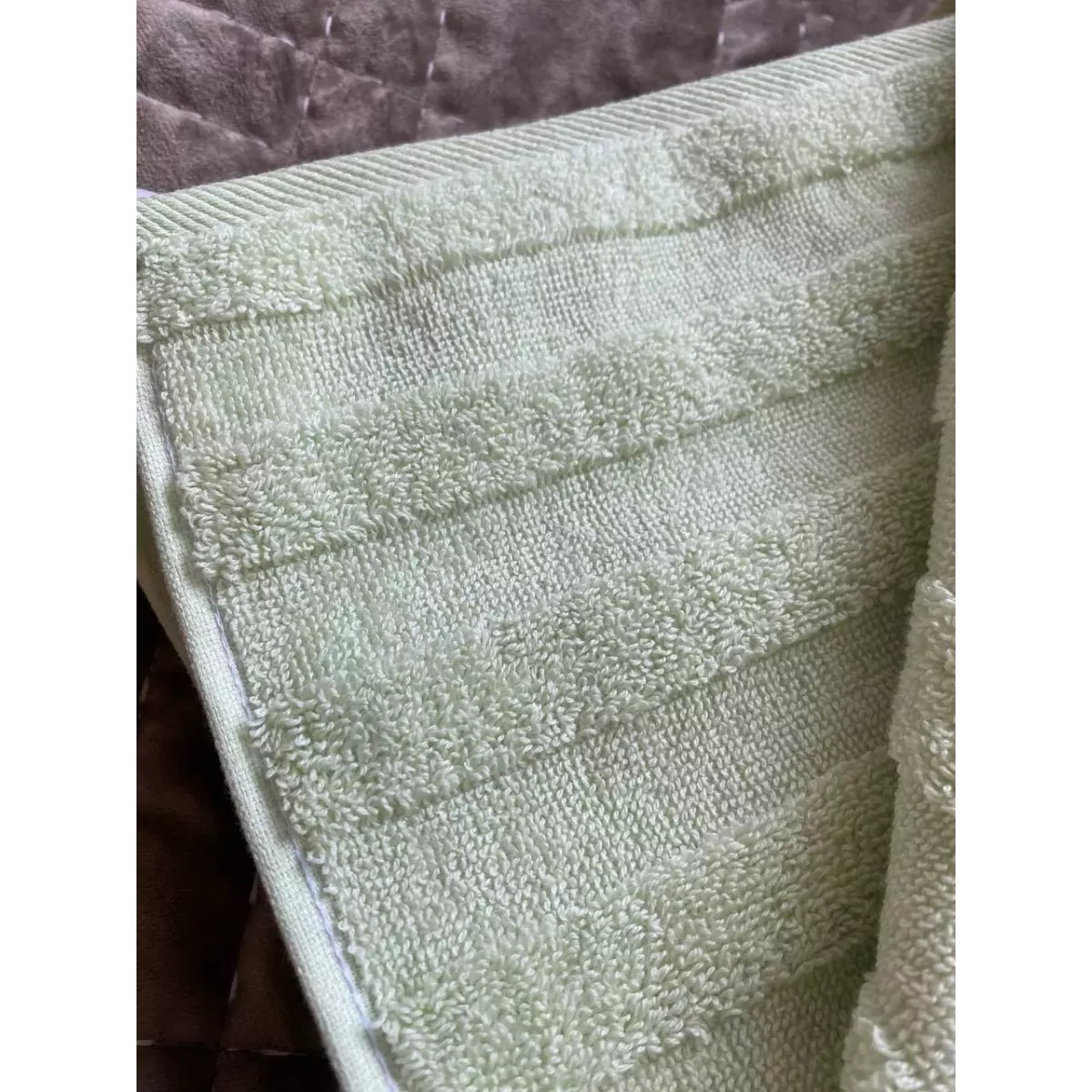 Махровое банное полотенце Verossa “Stripe” (фисташка), 70х140