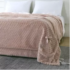 Плед-покрывало Sofi De Marko “Аврил” (пудра), 160x220