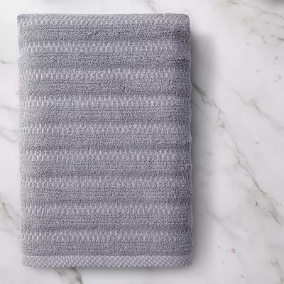 Набор полотенец Verossa "Wave&pixels" Графит/Белый, 50х90 и 70х140