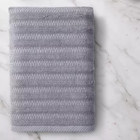 Набор полотенец Verossa "Wave&pixels" Графит/Белый, 50х90 и 70х140