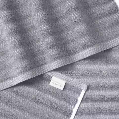 Набор полотенец Verossa "Wave&pixels" Графит/Белый, 50х90 и 70х140