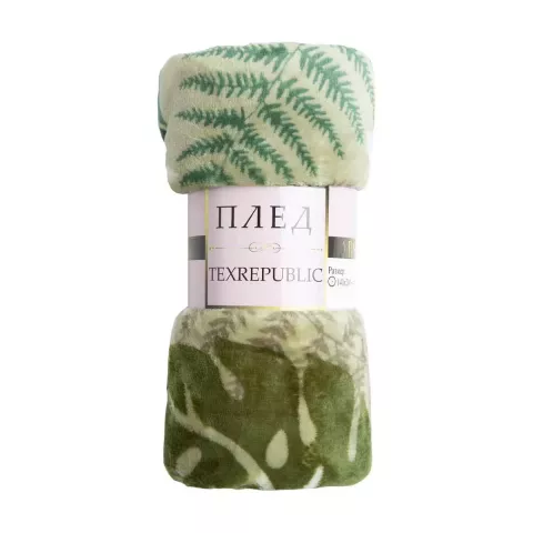 Плед TexRepublic Absolute “Монстера и папоротник”, 150х200