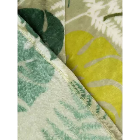 Плед TexRepublic Absolute “Монстера и папоротник”, 150х200