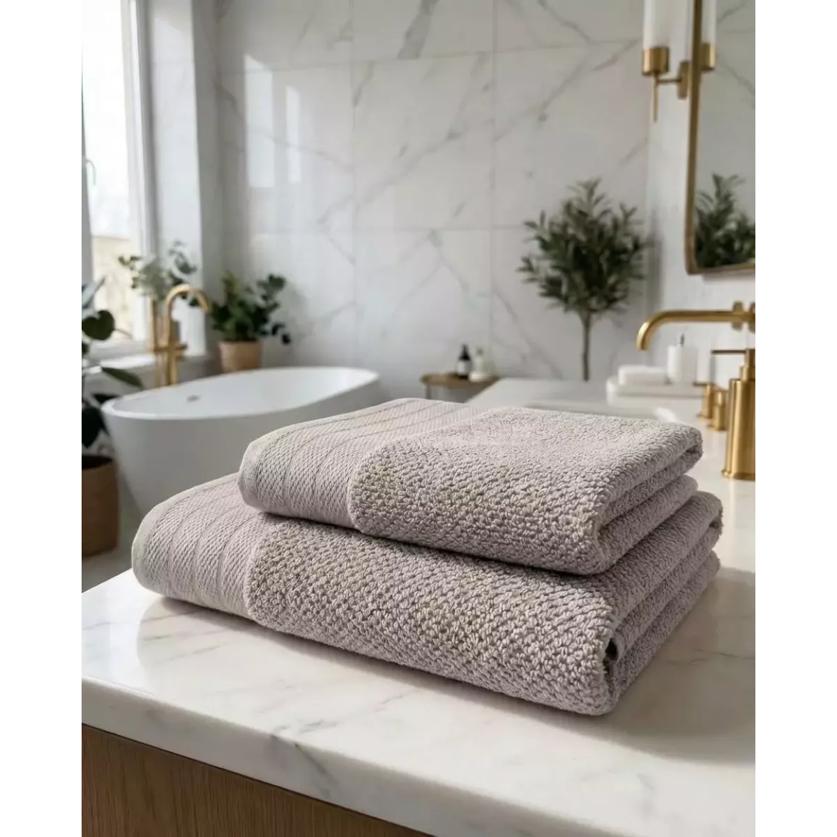 Махровое полотенце для лица Sofi De Marko “Candy” (серое), 70x140