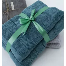 Махровое лицевое полотенце Verossa “Milano” (пудрово-голубой), 50х90