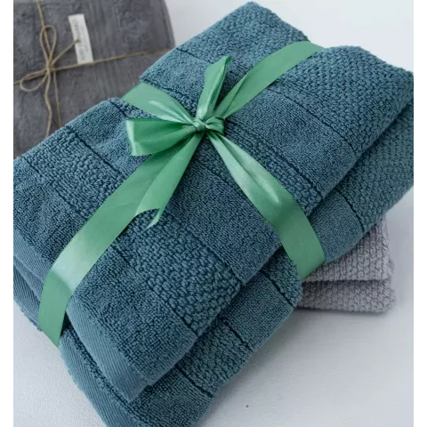 Махровое лицевое полотенце Verossa “Milano” (пудрово-голубой), 50х90