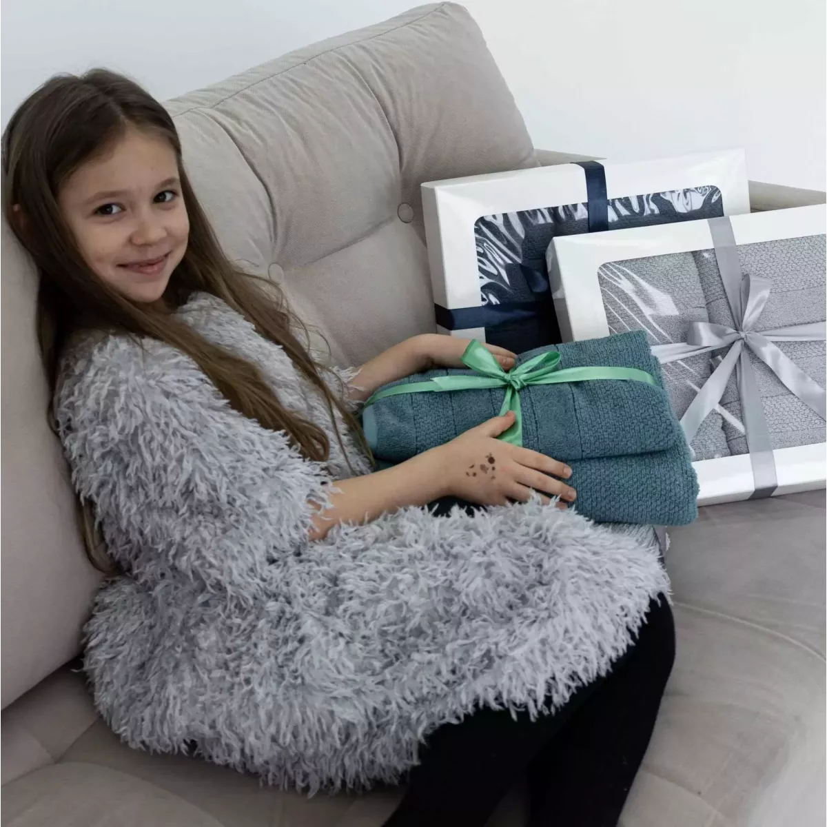 Махровое лицевое полотенце Verossa “Milano” (пудрово-голубой), 50х90