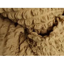 Чехол на угловой диван с оборкой бежевый