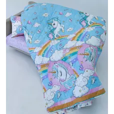 Покрывало Волшебная Ночь Junior "Rainbow unicorn" (поплин), 145х200