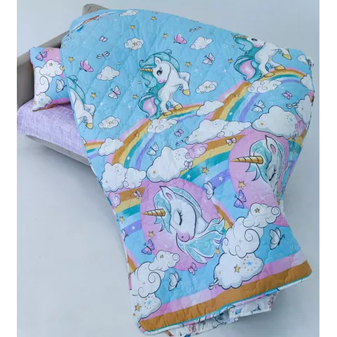 Покрывало Волшебная Ночь Junior "Rainbow unicorn" (поплин), 145х200