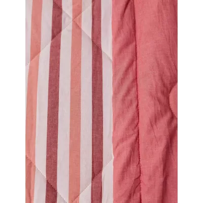 Комплект с одеялом DonCotton "Вареный хлопок" (полоса коралл), евро