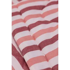 Комплект с одеялом DonCotton "Вареный хлопок" (полоса коралл), семейный