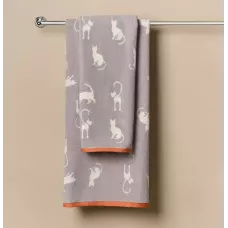 Махровое полотенце Sofi De Marko “Kitty” (серое), 70x140