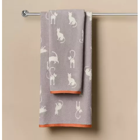 Махровое полотенце Sofi De Marko “Kitty” (серое), 70x140