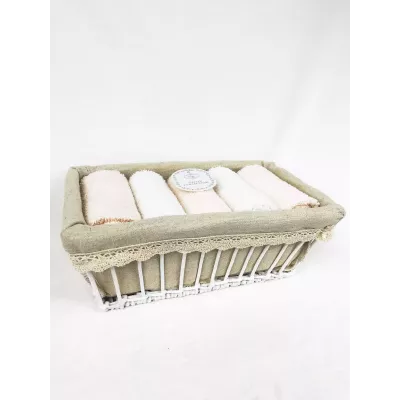 Комплект полотенец Sofi de marko “Ирис” (персик), 30x50 (5 шт)