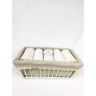 Комплект полотенец Sofi de marko “Ирис” (персик), 30x50 (5 шт)