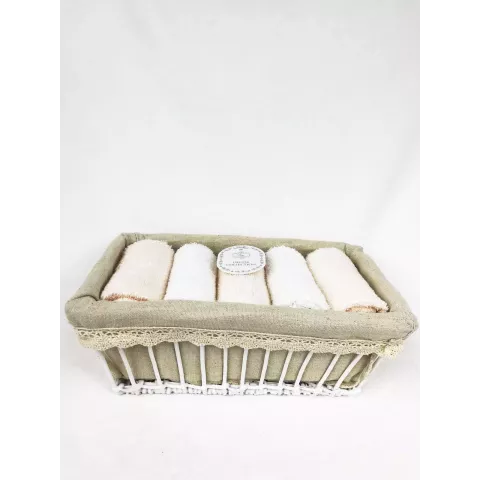 Комплект полотенец Sofi de marko “Ирис” (персик), 30x50 (5 шт)