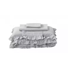 Комплект постельного белья Karteks "Вареный жаккард с рюшей" VJ-04, двухспальный