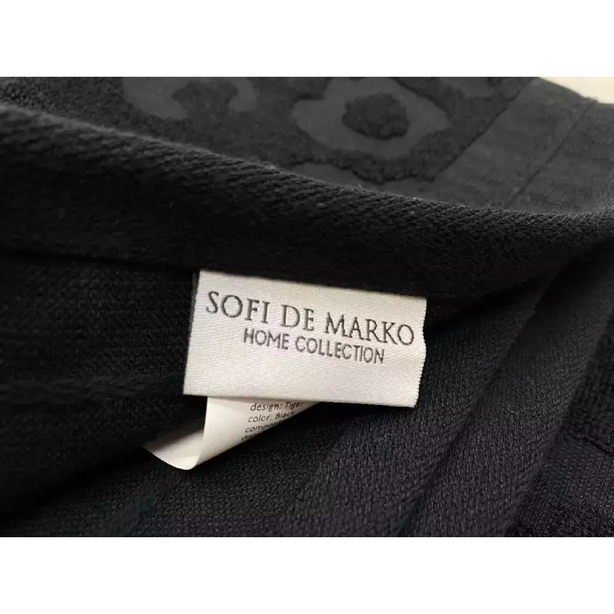 Махровое полотенце Sofi De Marko “Tiger” (черное), 100x150