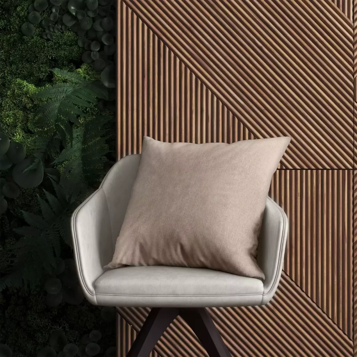 Декоративная наволочка "Волшебная ночь" какао, 40х40