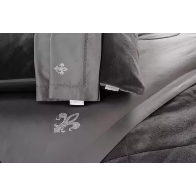 Комплект с одеялом KAZANOV.A Lindor Fluffy графит (египетский хлопок-велюр), евро