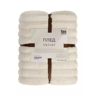 Плед TexRepublic “Вельвет” (шампань), 200x220