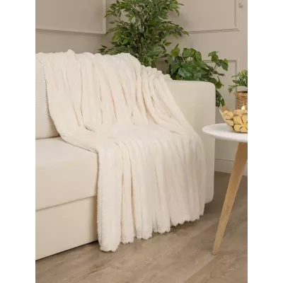 Плед TexRepublic “Вельвет” (молочный), 200x220