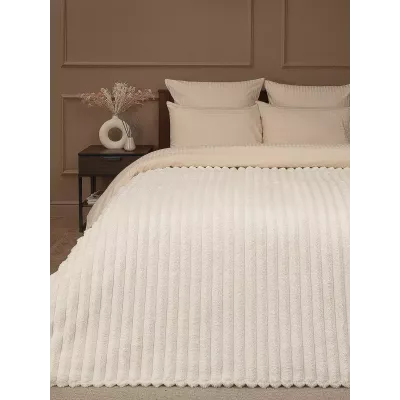 Плед TexRepublic “Вельвет” (молочный), 200x220