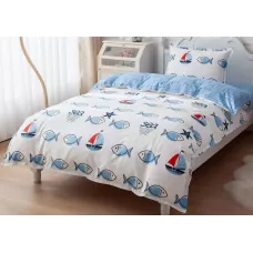 Комплект постельного белья Sofi De Marko “Морские рыбки”, 1.5 спальный