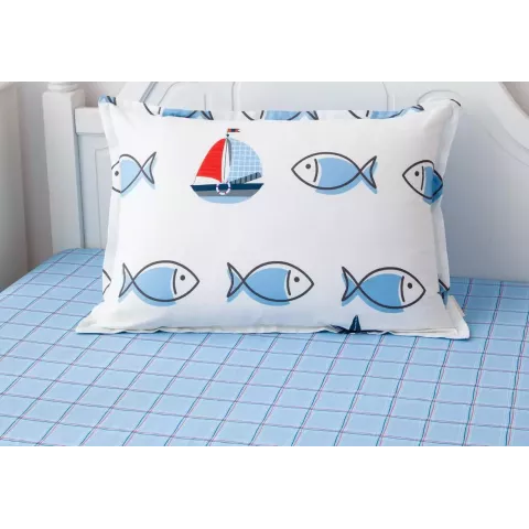 Комплект постельного белья Sofi De Marko “Морские рыбки”, 1.5 спальный