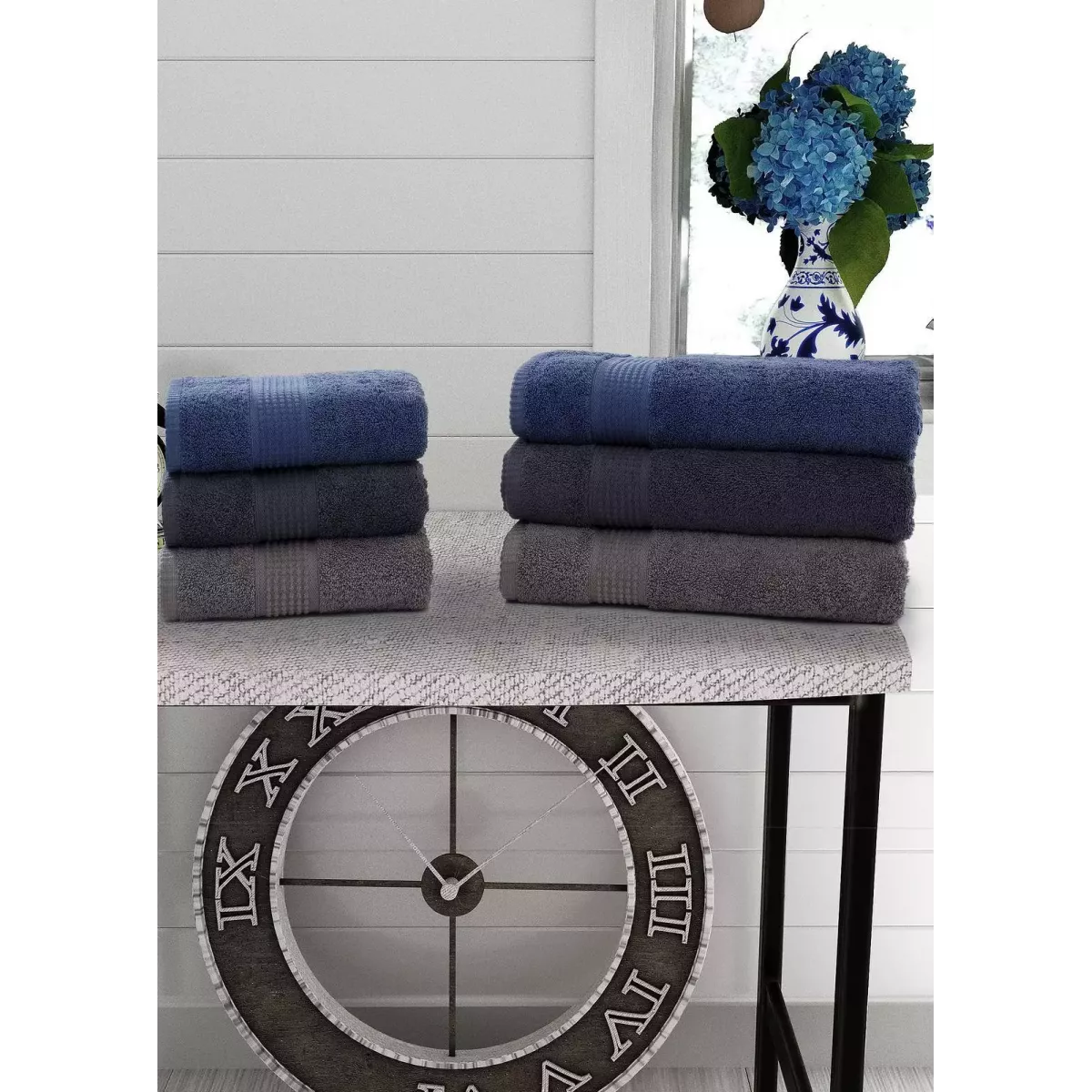 Махровое лицевое полотенце Sofi De Marko “Velnes” (антрацит), 50х90