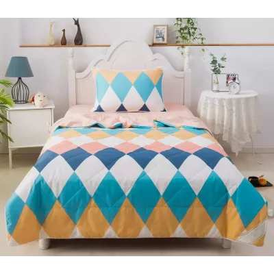 Комплект с одеялом Sofi De Marko "Ромбики" (цветные), 1.5 спальный