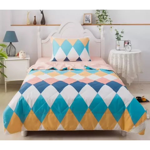 Комплект с одеялом Sofi De Marko "Ромбики" (цветные), 1.5 спальный