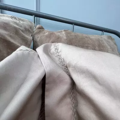 Комплект с одеялом KAZANOV.A Lindor Premium капучино (египетский хлопок-велюр), евро