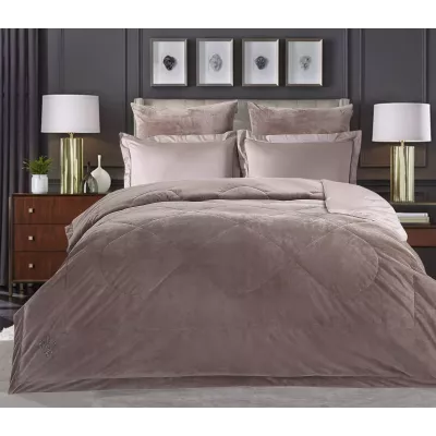 Комплект с одеялом KAZANOV.A Lindor Premium капучино (египетский хлопок-велюр), евро