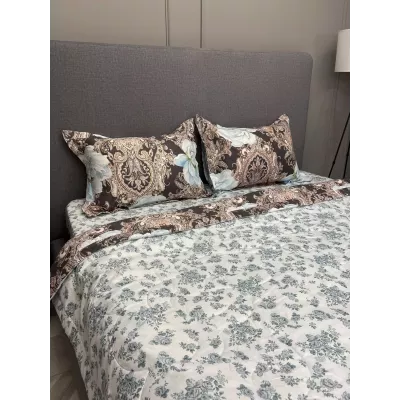 Комплект с одеялом KAZANOV.A Nano Cotton Air “Беатрис” (трюфель молоко), евро